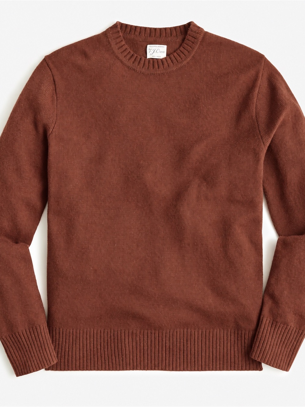 J. Crew Men’s Rugged merino wool-blend crewneck sweater size M Brown Old Money